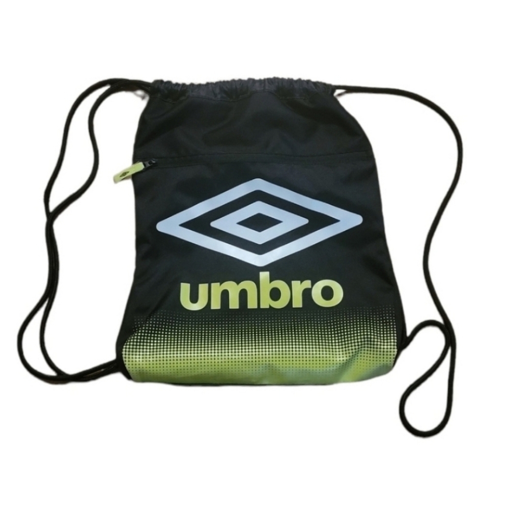 Umbro Black and Yellow Drawstring Bag